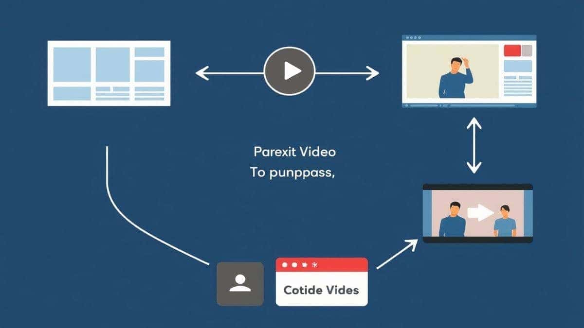 diagram showing content repurposing workflow from static images to animated videos, connected arrows showing process flow, professional marketing visual style