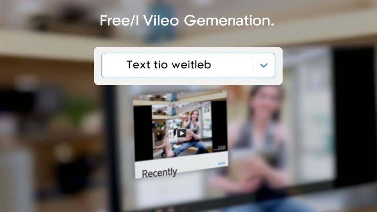 Screenshot of the Free AI Video Generator Online interface, showing a clean, minimalist design with a text input field for 